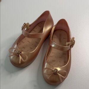Mini Melissa Kids' Shiny Gold Dress Shoes